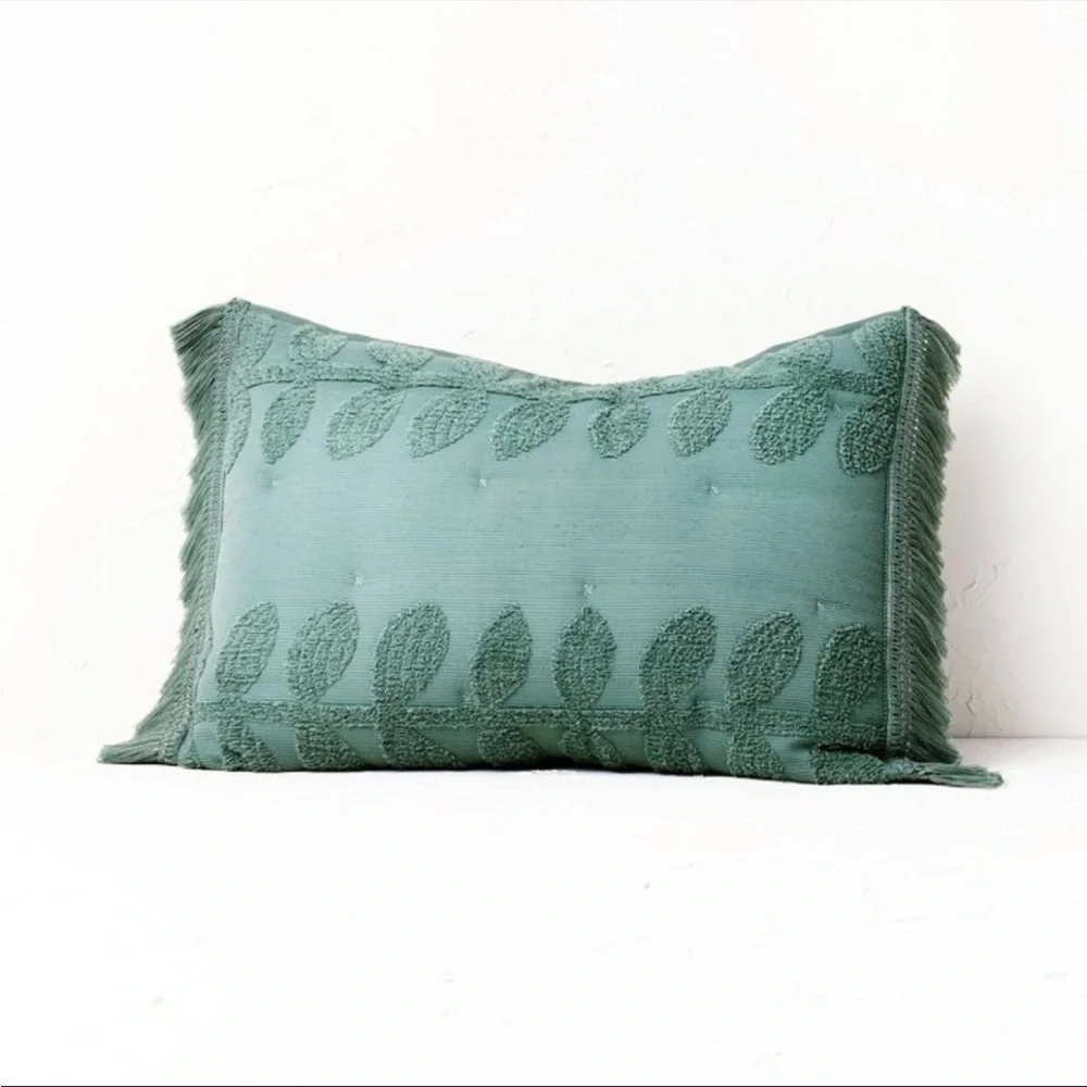 (2) Opalhouse Vintage Chenille Sunset & Vine Quilt Standard Sham Light Teal NWT